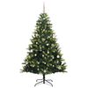 vidaXL K&uuml;nstlicher geflammter Weihnachtsbaum 150 LEDs Gr&uuml;n 150 cm