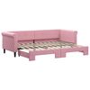 vidaXL Tagesbett Ausziehbar Rosa 80x200 cm Samt