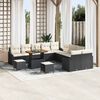 vidaXL Gartensofa-set mit Kissen 13 pcs Schwarz Poly-Rattan