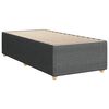 vidaXL Boxspringbett mit Matratze Dunkelgrau 100x200 cm Stoff