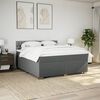 vidaXL Boxspringbett mit Matratze Dunkelgrau 180x200 cm Stoff