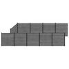 vidaXL zaunset 10 stk. 1657 x 186 cm WPC und Aluminium Grau