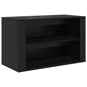 vidaXL Schuhregal 75 x 35 x 45 cm Holzwerkstoff Schwarz Eichen-Optik