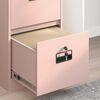 vidaXL Aktenschrank 2 pcs Rosa 44 x 50 x 106,5 cm Kaltgewalzter Stahl