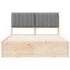 vidaXL Bettgestell mit gepolstertem Kopfteil Hellgrau 140 x 190 cm