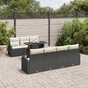 vidaXL Gartensofa-set mit Kissen 8 pcs Schwarz Poly-Rattan