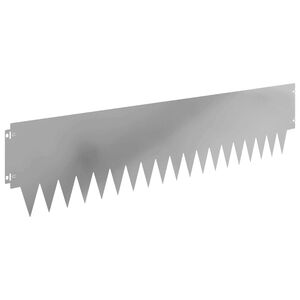 vidaXL Raseneinfassung 10 pcs 103 x 25 cm Metall Silber