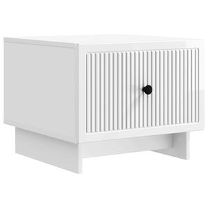 vidaXL Couchtisch Hochglanz Wei&szlig; 49 x 50 x 40 cm Holzwerkstoff