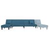 vidaXL Schlafsofa in L-Form Blau 255x140x70 cm Samt
