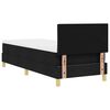 vidaXL LED Boxspringbett mit Kissen Schwarz 80 x 200 cm Stoff