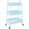 vidaXL Aufbewahrungswagen 3 Etagen Blau 42x41,5x77 cm Stahl