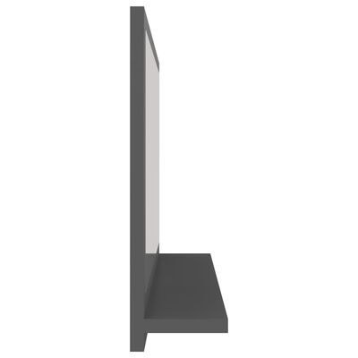 vidaXL Badspiegel Grau 60x10,5x37 cm Holzwerkstoff