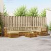 vidaXL Sofagarnituren 8 pcs Natur und Beige Massivholz Akazie