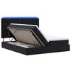 vidaXL LED-Speicherbett mit Matratze Schwarz 200 x 200 cm Samt
