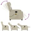 vidaXL Massagesessel mit Relaxfunktion, Kunstleder, Creme