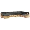 vidaXL Outdoor-Sofagarnitur 8 stk. Wei&szlig; und Anthrazit Polyester