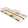 vidaXL Lattenrost Braun 70 x 190 cm Massives Buchenholz