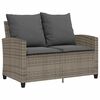 vidaXL 6-tlg. Garten-Sofagarnitur mit Kissen Grau Poly Rattan