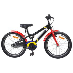 vidaXL Kinderfahrrad 18 Zoll f&uuml;r 5-7 Jahre alt Blau Wei&szlig;