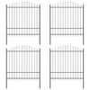 vidaXL Gartenzaun WOERDEN 4 stk. 170 x 215 cm Grau