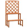 vidaXL Blumentreppe mit Rankgitter Orange 70x42x120cm Massivholz Tanne