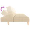 vidaXL Schlafsofa 2-Sitzer Creme Stoff