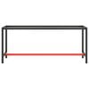 vidaXL Werkbankgestell Mattschwarz und Mattrot 190x50x79 cm Metall