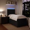 vidaXL Boxspringbett mit Matratze Schwarz 100x200 cm Samt