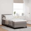 vidaXL Boxspringbett mit Matratze Taupe 100 x 200 cm Stoff