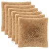 vidaXL Kissenbezug 6 stk. HEERLEN Taupe 65 x 65 cm PV Fleece