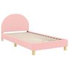 vidaXL Kinderbettgestell mit Kopfteil Rosa 90 x 190 cm Boucl&eacute;