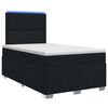 vidaXL Boxspringbett mit Matratze Schwarz 120 x 200 cm Stoff