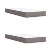 vidaXL Boxspringbett mit Matratze Taupe 200x200 cm Stoff