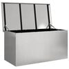 vidaXL Au&szlig;enlagerbox Silber 100 x 50,5 x 50 cm Stahl