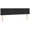 vidaXL LED Kopfteil Schwarz 183x16x78/88 cm Samt