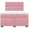 vidaXL Boxspringbett mit Matratze Rosa 140x190 cm Samt