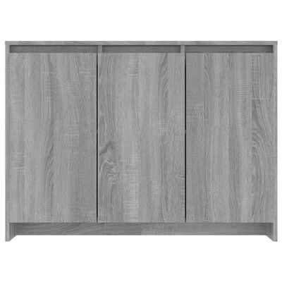 vidaXL Sideboard Sonoma-Eiche Grau 102x33x75 cm Holzwerkstoff