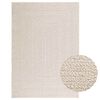 vidaXL Teppich ZIZUR Creme 120x170 cm Jute-Optik Indoor und Outdoor