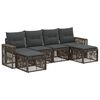 vidaXL Gartensofa-set 6 pcs Grau und Dunkelgrau Poly-Rattan
