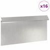vidaXL Schneckenzaun 16 pcs Silber 50 x 3,5 x 25 cm Edelstahl