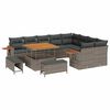 vidaXL Gartensofa-set mit Kissen 13 pcs Grau Poly-Rattan