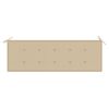 vidaXL Batavia-Gartenbank mit Beige Auflage 150 cm Massivholz Teak