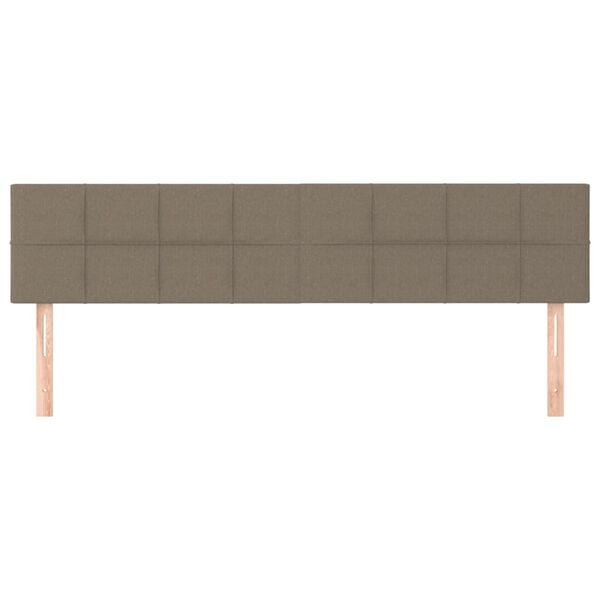 vidaXL Kopfteile 2 Stk. Taupe 90x5x78/88 cm Stoff