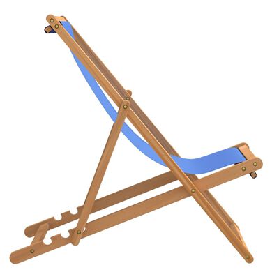 vidaXL Liegestuhl Teak 56×105×96 cm Blau