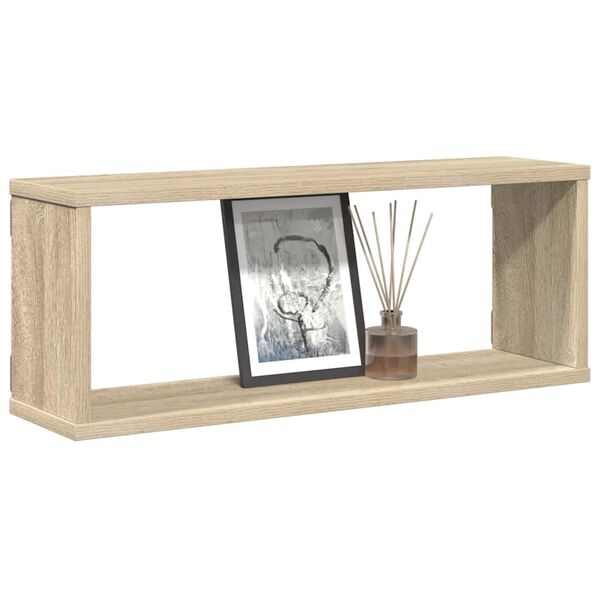 vidaXL Würfelregale 4 Stk. Sonoma-Eiche 60x15x23 cm Holzwerkstoff
