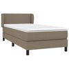 vidaXL Boxspringbett mit Matratze Taupe 90x200 cm Stoff