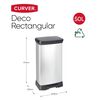 Curver Tretm&uuml;lleimer Deco Rechteckig 50L Silbern
