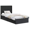 vidaXL Bettgestell mit Stauraum und Kopfteil Schwarz 100 x 200 cm