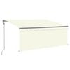 vidaXL Markise Automatisch mit Rollo LED Windsensor 3,5x2,5m Creme