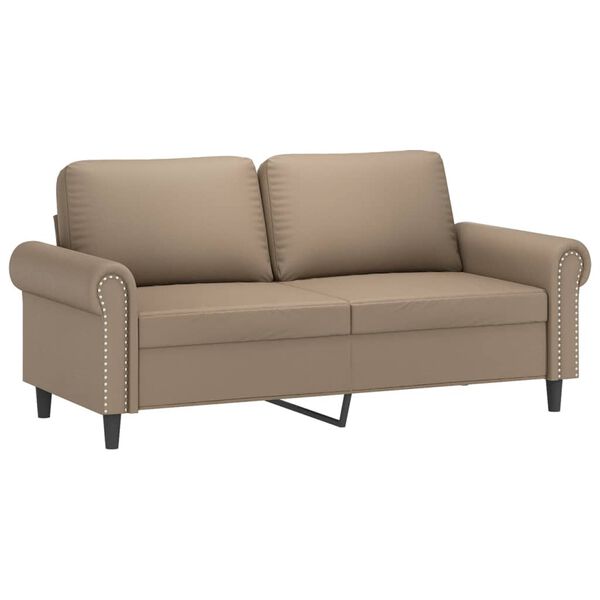 vidaXL 2-Sitzer-Sofa Cappuccino-Braun 140 cm Kunstleder